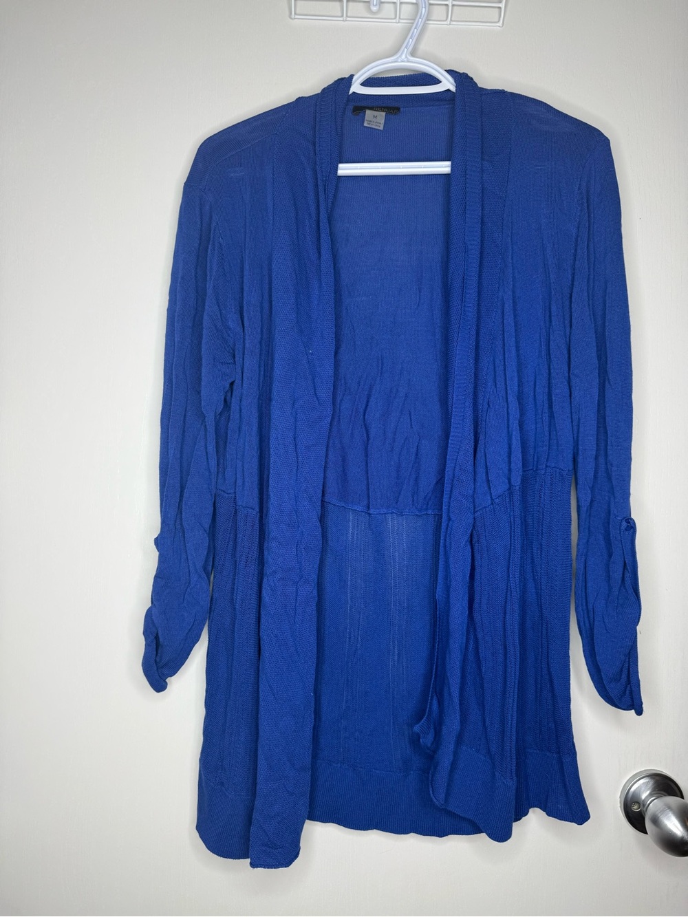 Renuar Royal Blue Open-Front Lightweight Cardigan